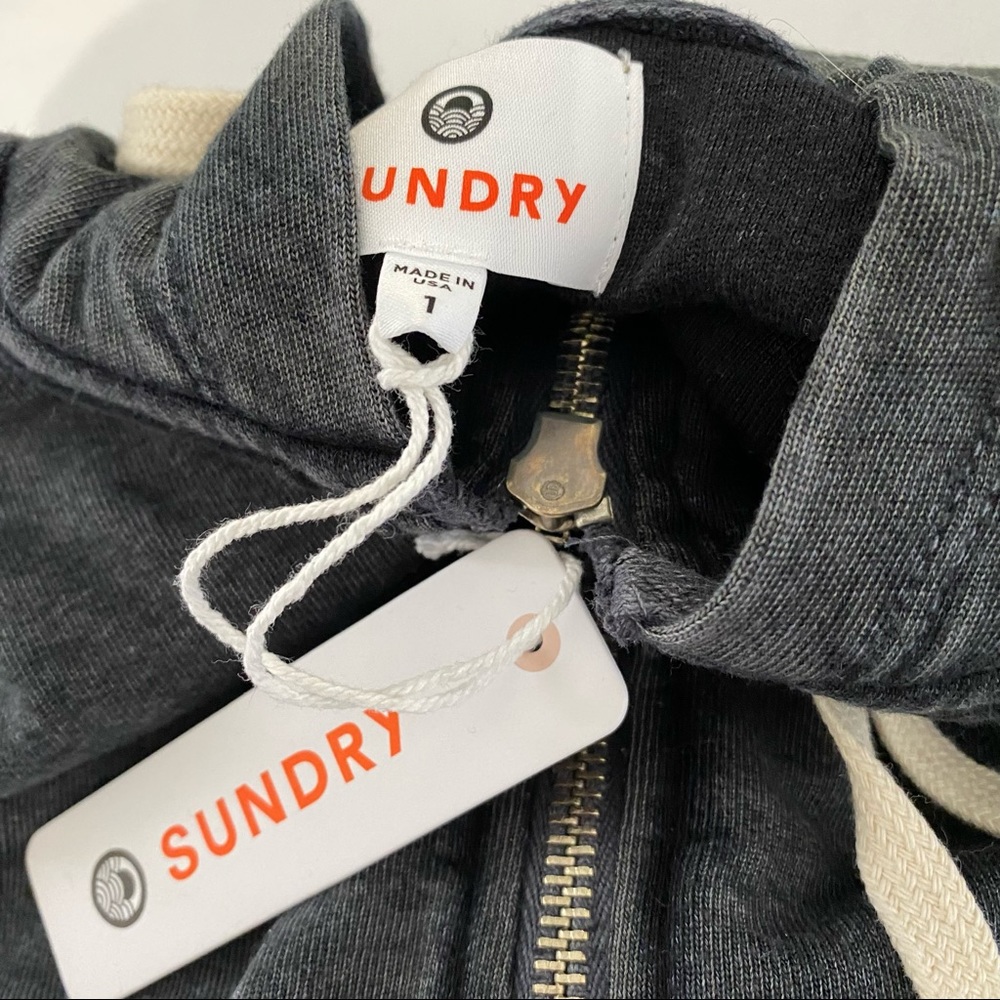 Sundry Vintage Black Zip Hoodie - Picture 10 of 16